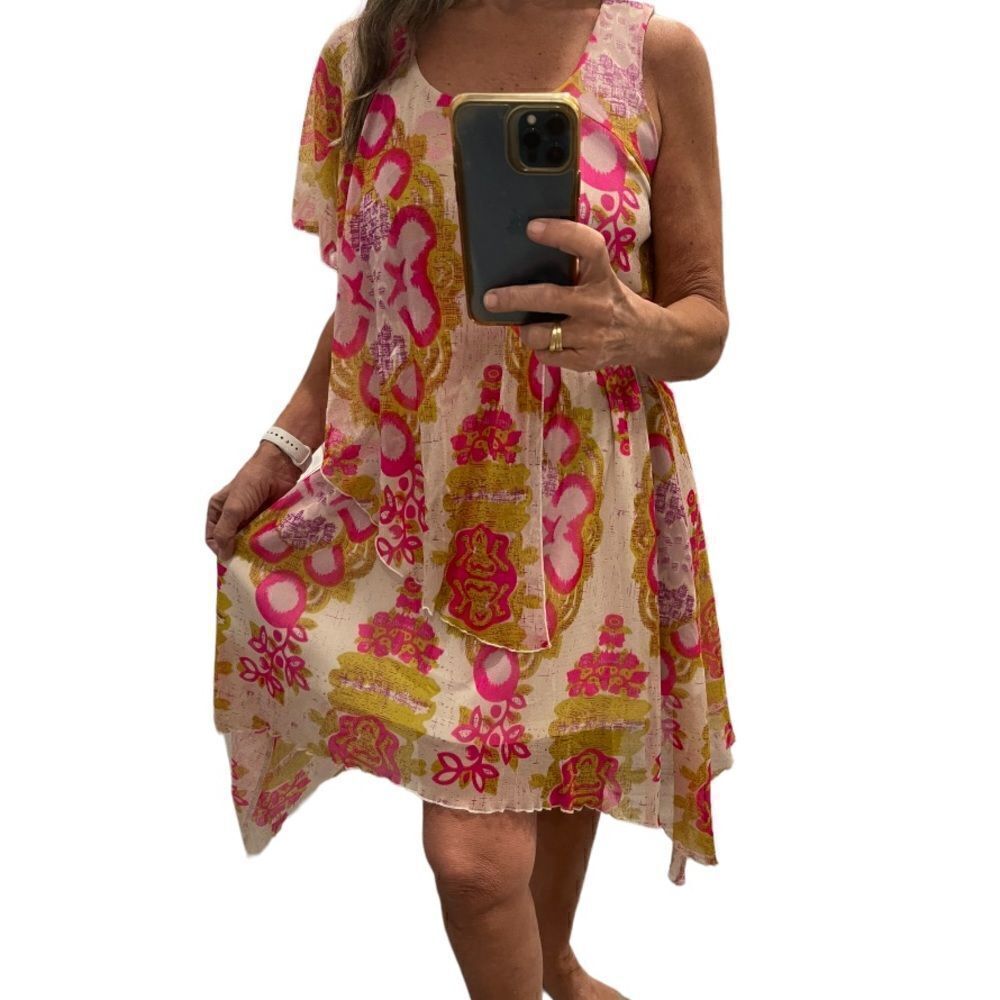 NEW BCBGMaxAzria Asymmetrical Hem Floral Dress.Size XS - Picture 3 of 16